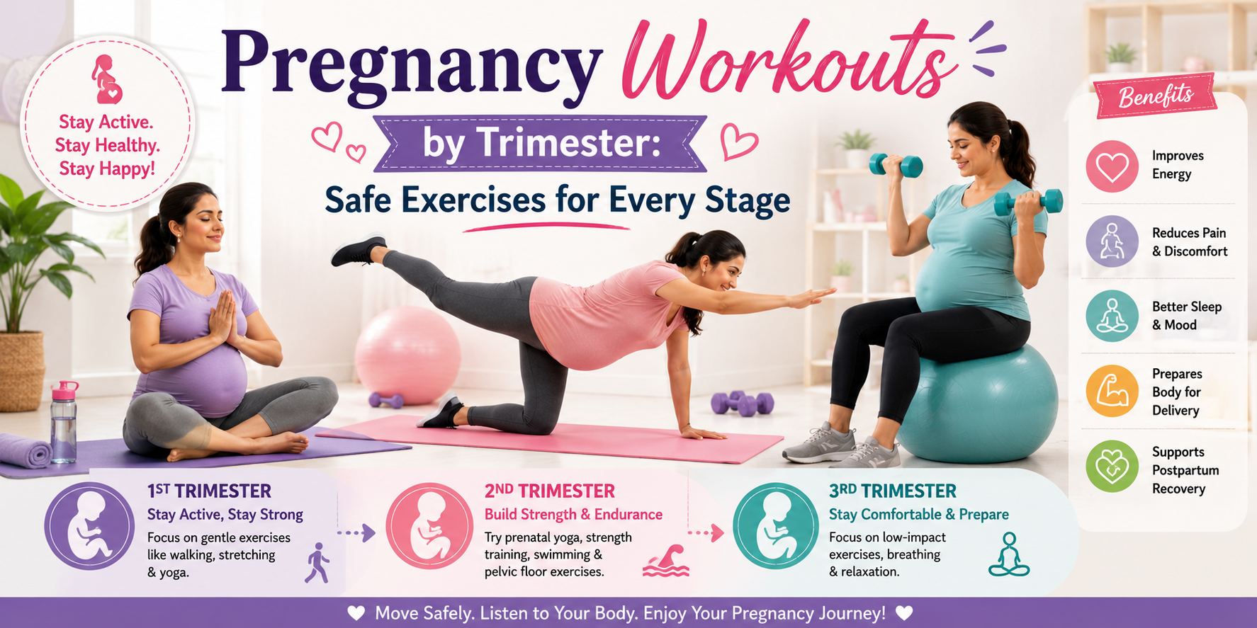Pregnancy Workouts by Trimester Safe Exercises for Every Stage